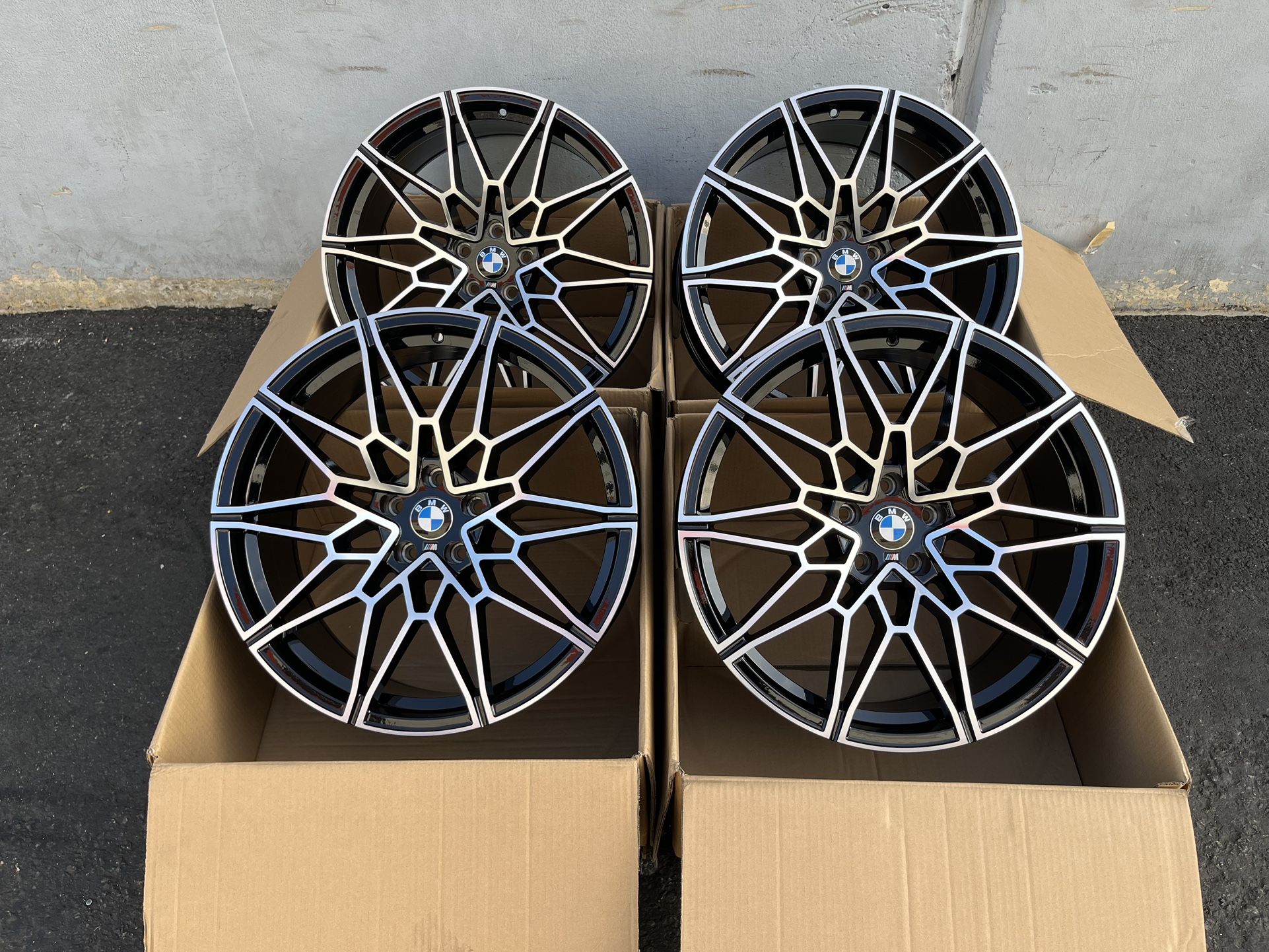 20” Inch BMW OEM Style M Series Wheels/Rims Black Machined