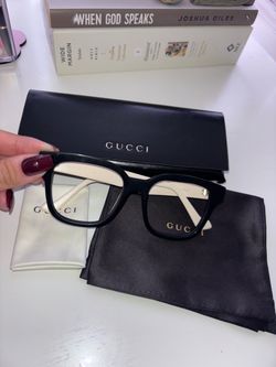 Gucci GG0958O Black & White square Acetate Optical Glasses