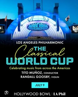 TONIGHT 7/9 Los Angeles Philharmonic: The Classical FIFA World Cup Tickets Hollywood Bowl, 2 tickets, section L