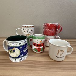 Christmas Holidays Mug Lot of 6 (NEW + USED)