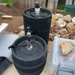 Beer Kegs With Taps