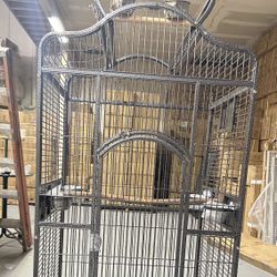 Extra Large Open Play Top Parrot Bird Cage With Rolling Wheel 