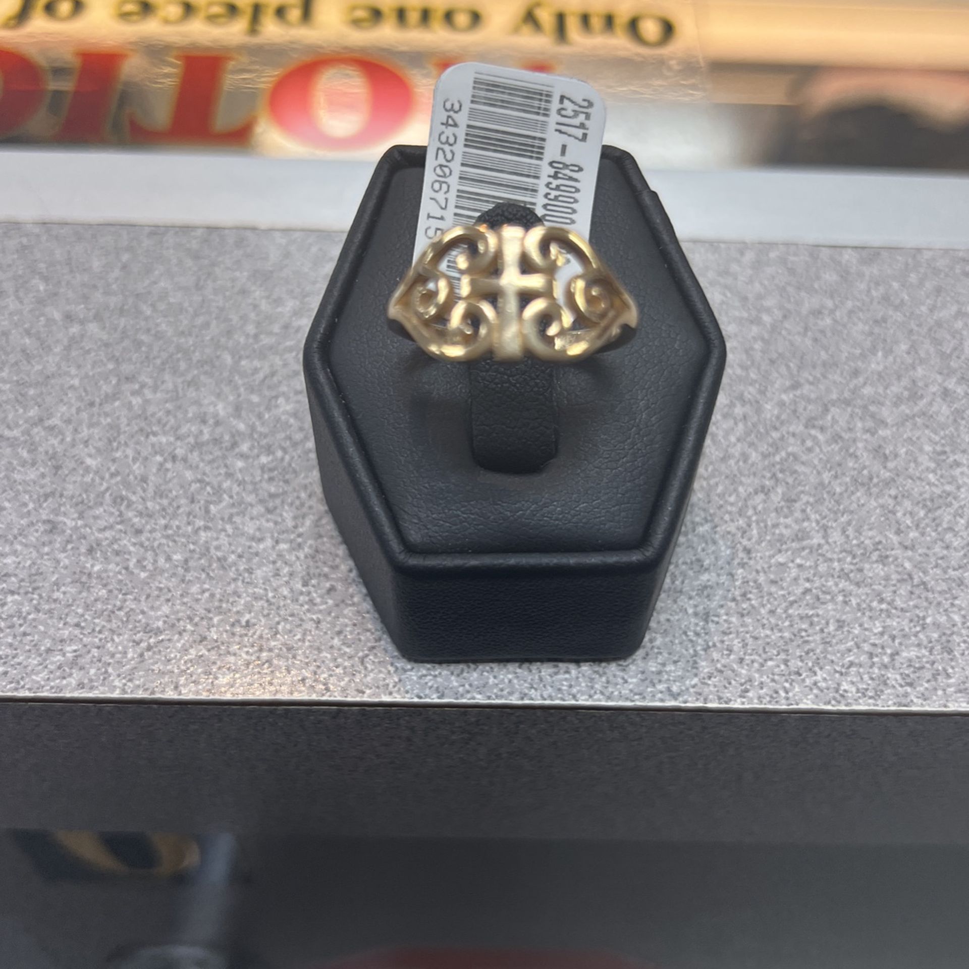 James Avery 14kt Scroll Cross Ring - Main Image