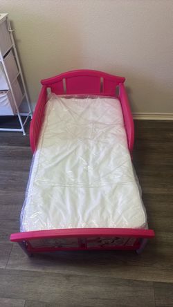 Pink Toddler Bed with Mattress