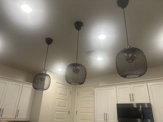 3 Black Pendant Lights