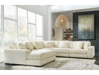Lindyn Ivory 5pc LAF Chaise Sectional (Online Special Price)