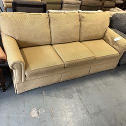 Golden Yellow Tan Couch Ethan Allen (in Store)