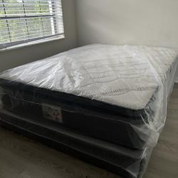 NEW MATTRESS FULL SIZE PILLOW TOP WITH BOX SPRING