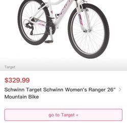 Women’s 26” Schwinn Ranger Mountain Pro Bike Off Road Tires 21-Speed Bicycle