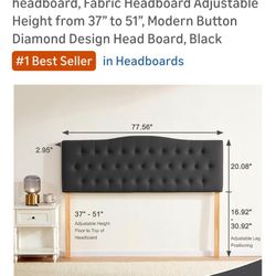 Black King Headboard