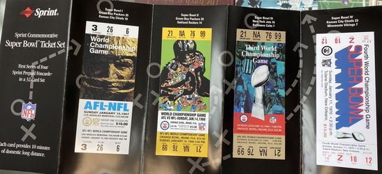 Super Bowl AT&T Tickets  1990’s 