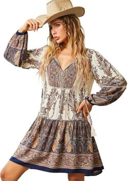 NEW LUUKSE Bohemian style printed dress XL
