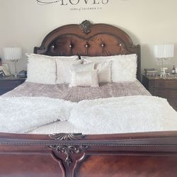 Solid Wood King Bedroom Set ! Original Price $6000
