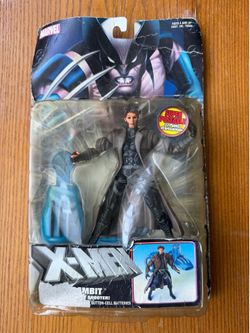 Toy Biz Marvel X-Men Gambit Figure w/ Disk Shooter Figure NIB -  2004