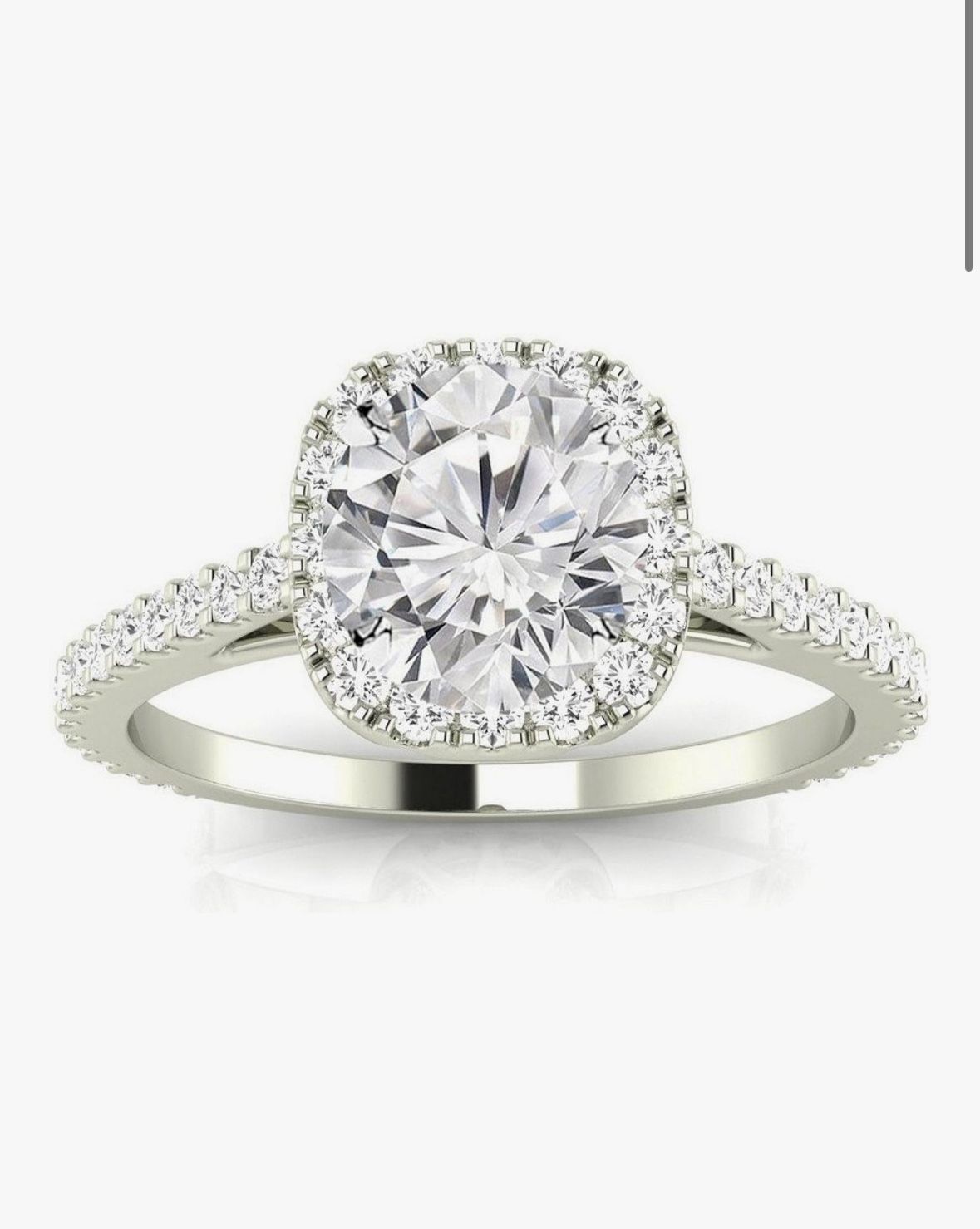 14K White Gold Diamond Ring