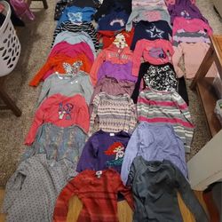 Girls size 7/8 and 8 long sleeve tops, 41 total