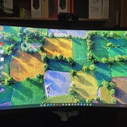 3 24" Curved Monitors 