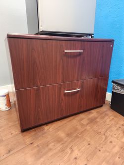 Cherry wood cabinet drawers