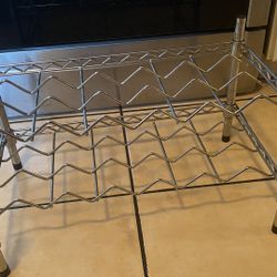 Chrome Finish Wine Rack