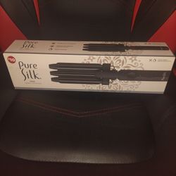 Perfect Christmas Gift Pure Silk Mini 3 Barrel Curling Iron