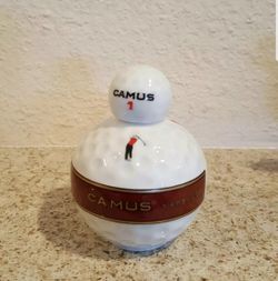 camus napoleon cognac golf ball miniator decanter lemoge castle france