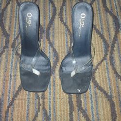 Olivia's Square Open Toe High Heel Sandals