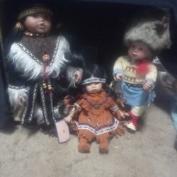 Porcelain Native Dolls