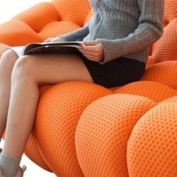 3D Knitted Fabric Couch] 3D Knitted Fabric 2 Seater Couch, 78" Oversized Memory Foam 3D Knitted Fabric Couch Lazy Floor Sofa, Modern Upholstered Bean