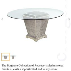Zgallerie Mirror Table 60 Round With Two Chairs