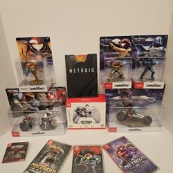 Brand New - Metroid Mega Bundle - 3 Games / Controller / Amiibos / Pin Set / Art Cards