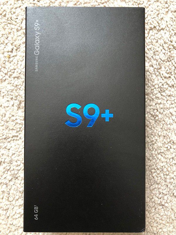 SAMSUNG GALAXY S9 PLUS 64GB BRAND NEW FACTORY UNLOCKED SEALED IN BOX WITH ACCESORIES ANY COMPANY