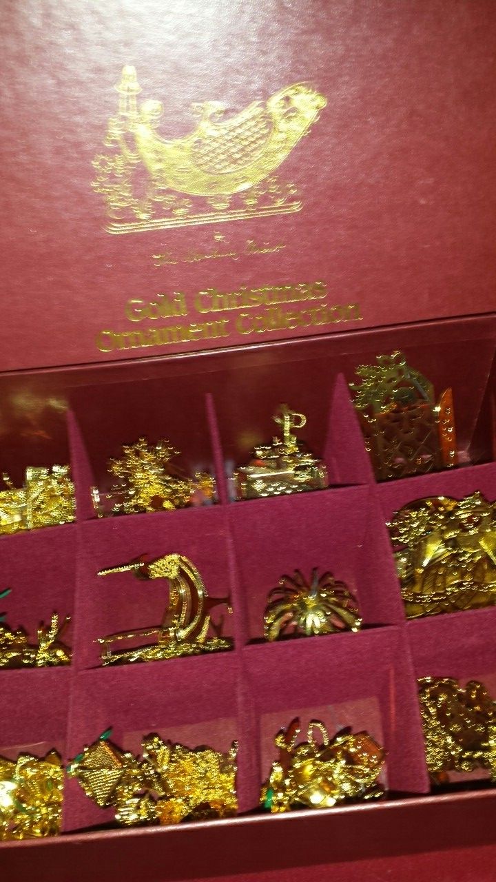 23kt Gold Plated Christmas Ornament Collection 90-96