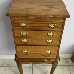 Wood Jewely Cabinet / Armoire Holder With Drawers