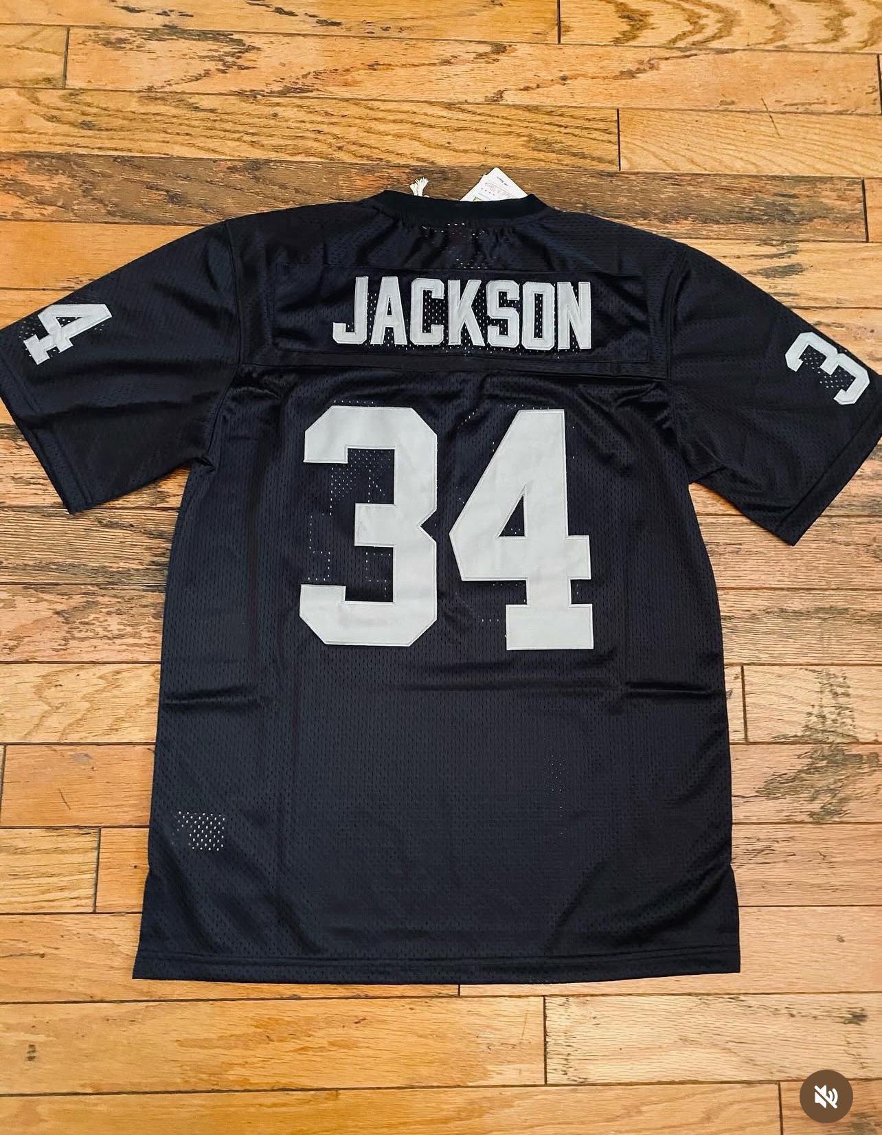 Black Bo Jackson Oakland Raiders # 34 Mitchell and Ness Jersey