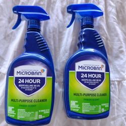 Microban 24 Hour Multi-Purpose Cleaner and Disinfectant Spray, Fresh Scent, 22 Fluid Ounce