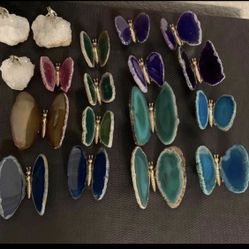 Agate slice Butterflies