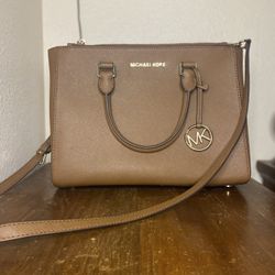 *BRAND NEW* Michael Kors MK Kellen Medium Satchel Brown Leather Bags Purse 