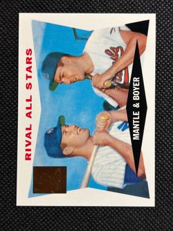 Topps 1996 Mickey Mantle Commemorative Set #160 Mantle Ken Boyer All-Star