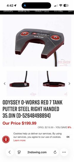 Odyssey O-Works red 7 tank putter golf club