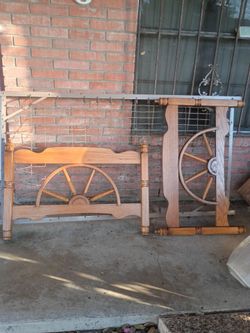 Twin size bed solid wood