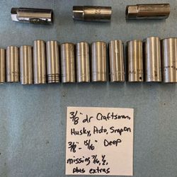 Assorted Sockets.  Multiple Sets