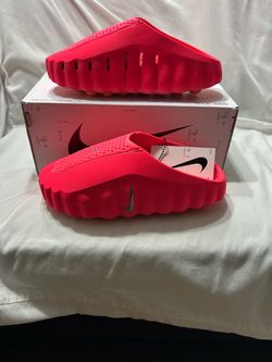 Nike mind solar red slides