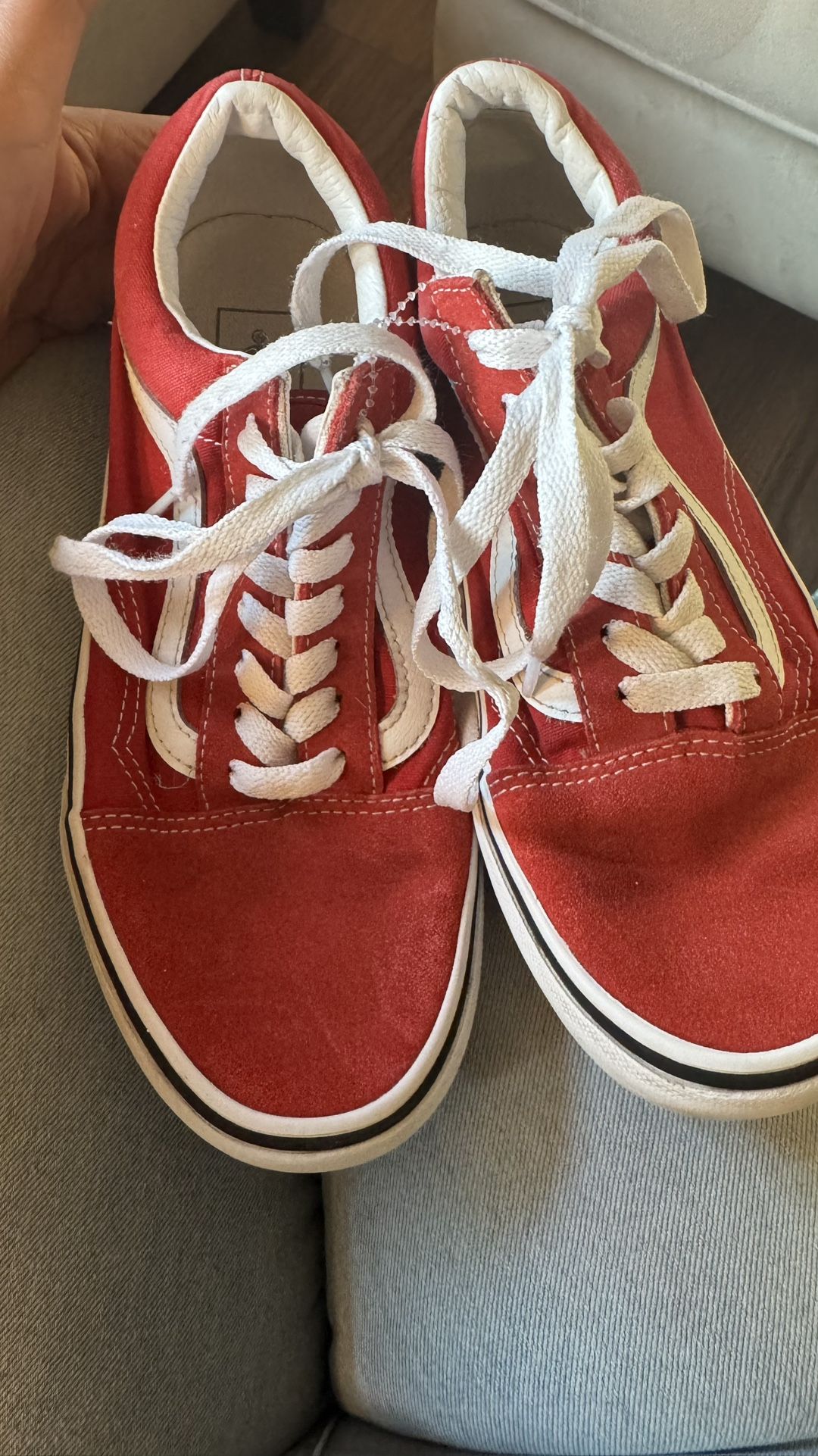 Red Vans men’s 5 1/2 women’s size 7