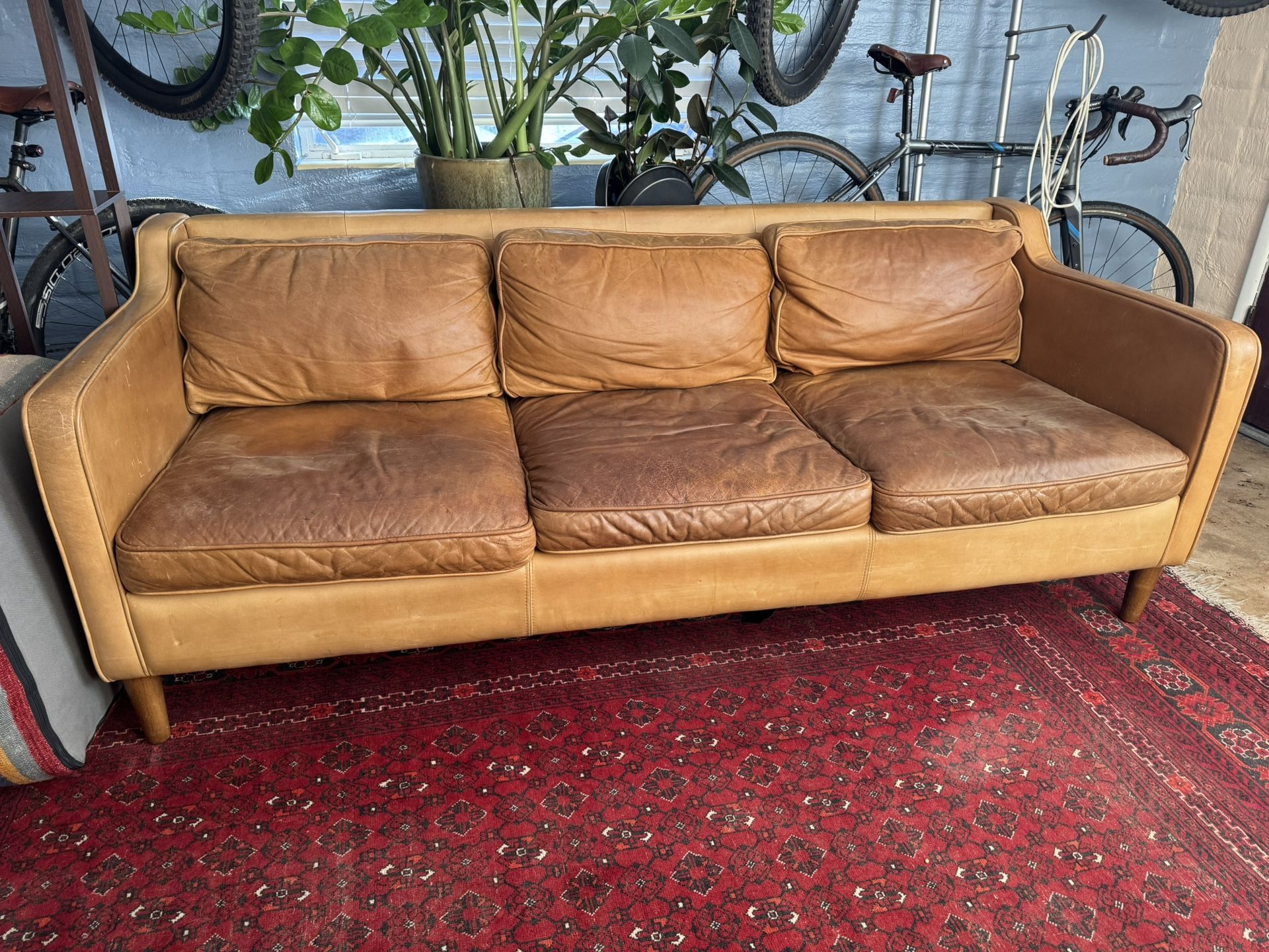 West elm Hamilton Leather Sofa (“81”)