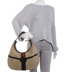 Authentic Gucci Interlocking GG Sherry Web Reins Hobo Bag