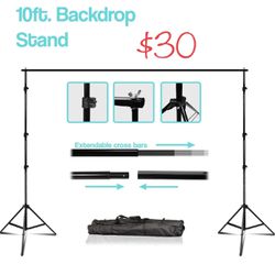 Backdrop Stand 10’ x 6.4’ Adjustable 
