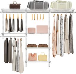 Vilaxing 6.5ft Wall Mounted Wire Closet Organizer System