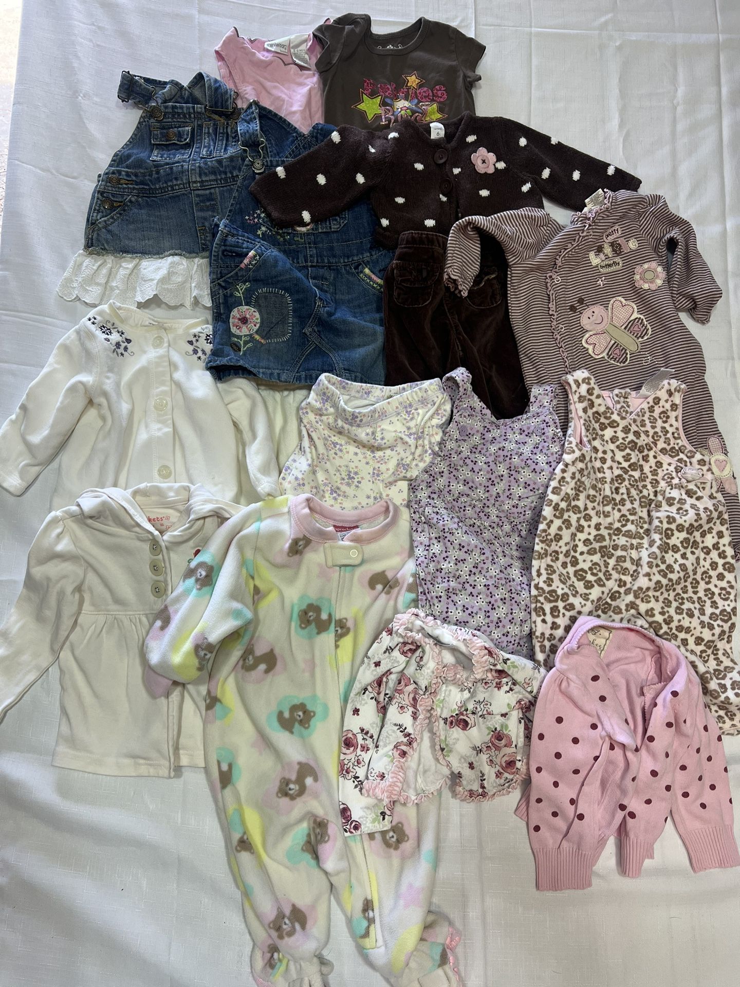 Vintage Baby Girls Clothes Lot Size 6-12 Months