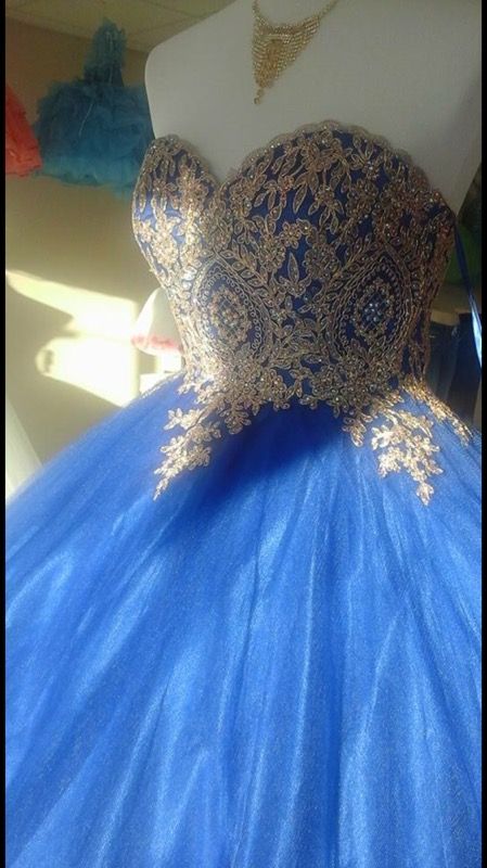 Blue and Gold Dress
