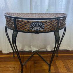 Vintage Half Moon Table